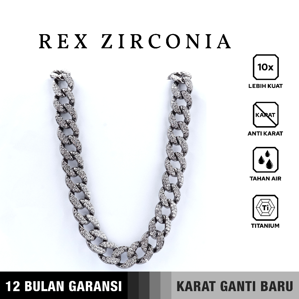 Kalung rantai EMRYS REX ZIRCON kalung pria wanita