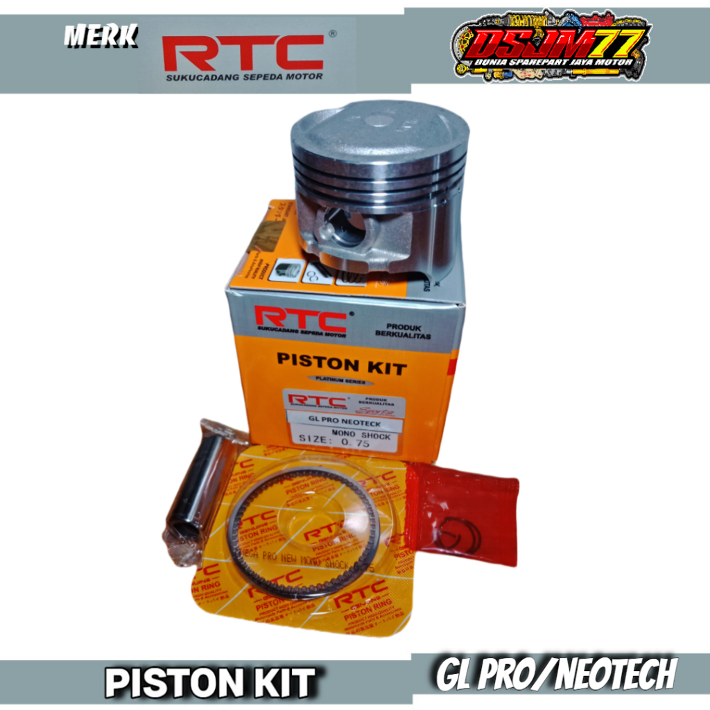 PISTON KIT GL PRO NEOTECH SEHER KOMPLIT GL PRO NEOTECH HIGH QUALITY RTC