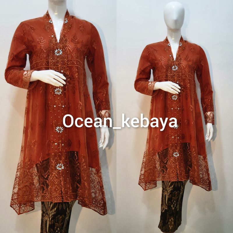 kebaya kartini moderen waka payet motif candi