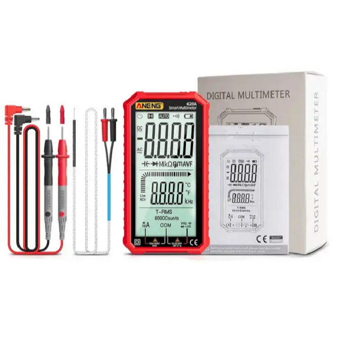 ANENG 620A Digital Smart Multimeter Full Screen Voltage Tester 620 A