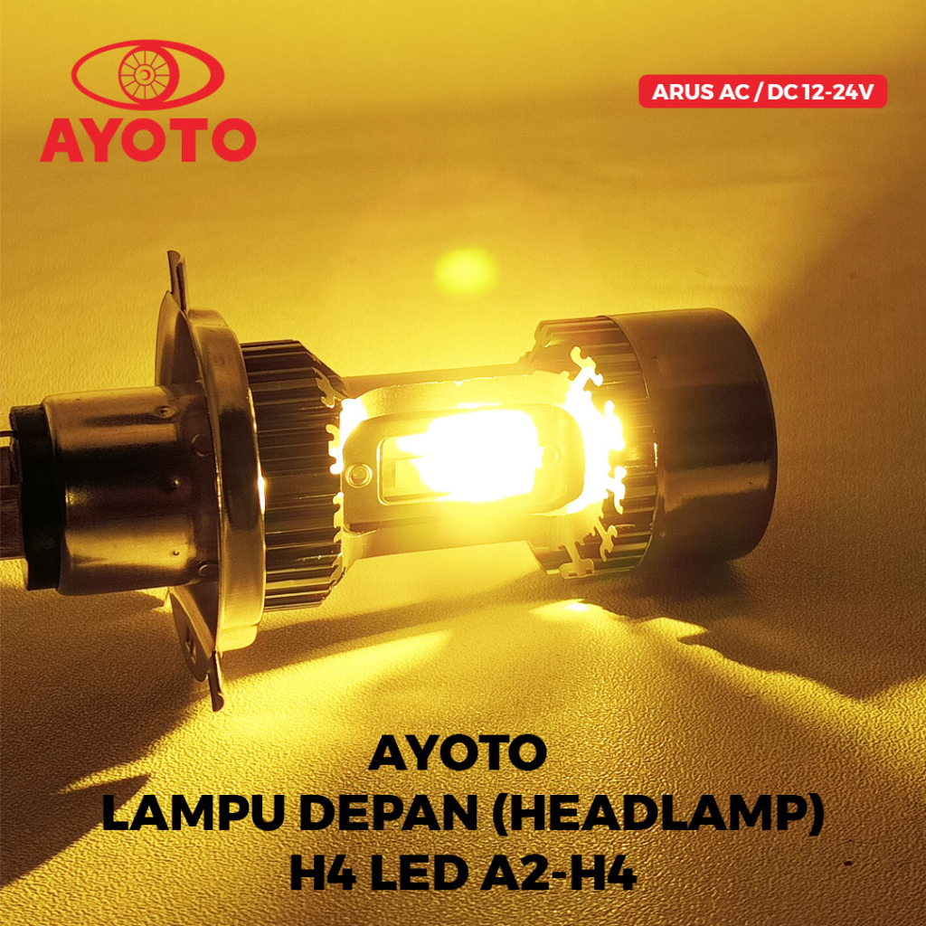 [AYOTO] LAMPU DEPAN (HEADLAMP) H4 LED AE2-H4 UNTUK MOBIL / MOTOR LAKI