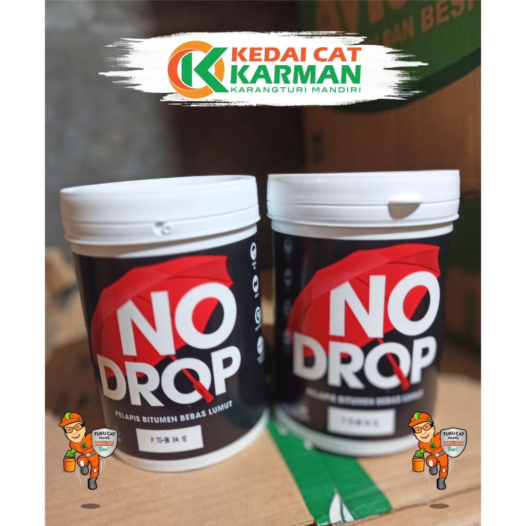 CAT PELAPIS ANTI BOCOR NO DROP BITUMEN BLACK 1KG / NODROP 1KG BITUMEN BLACK / NO DROP BITUMEN BLACK