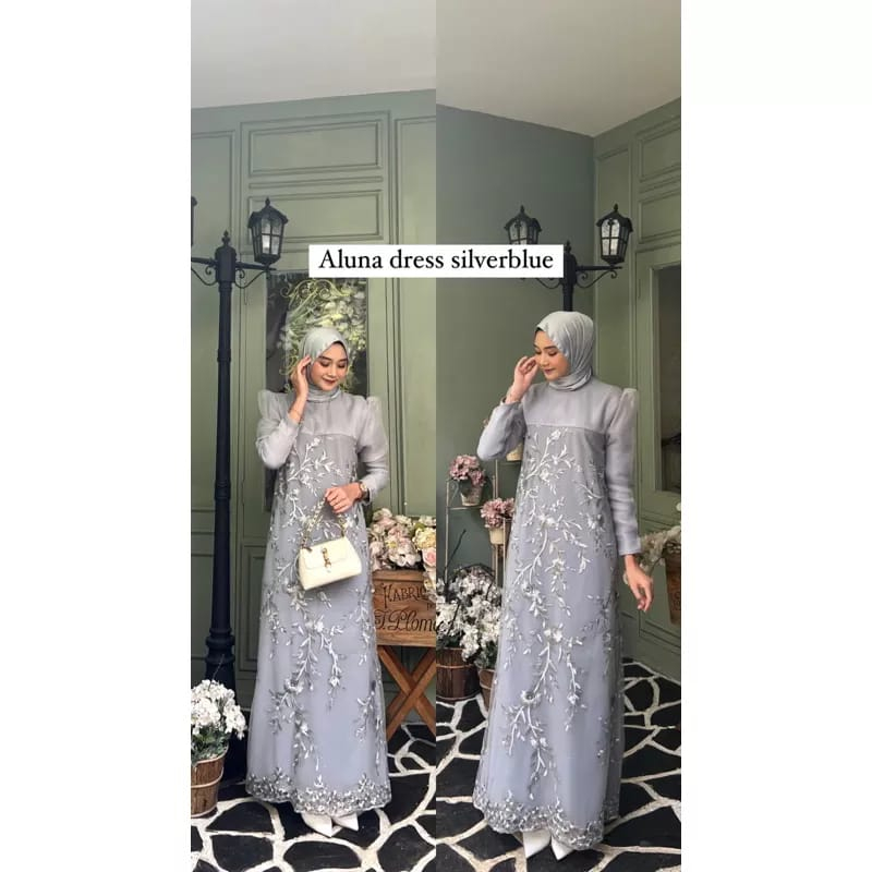 Melia Dress mix Brukat JUMBO M-XXL / BAJU DEWASA MURAH TERBARU 2023 / Gamis Kondangan