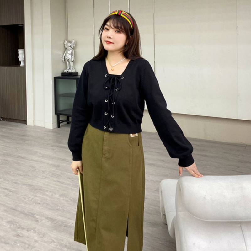 MOOGU ♡ Oversize sweater rajut bandeau korea atasan wanita big size