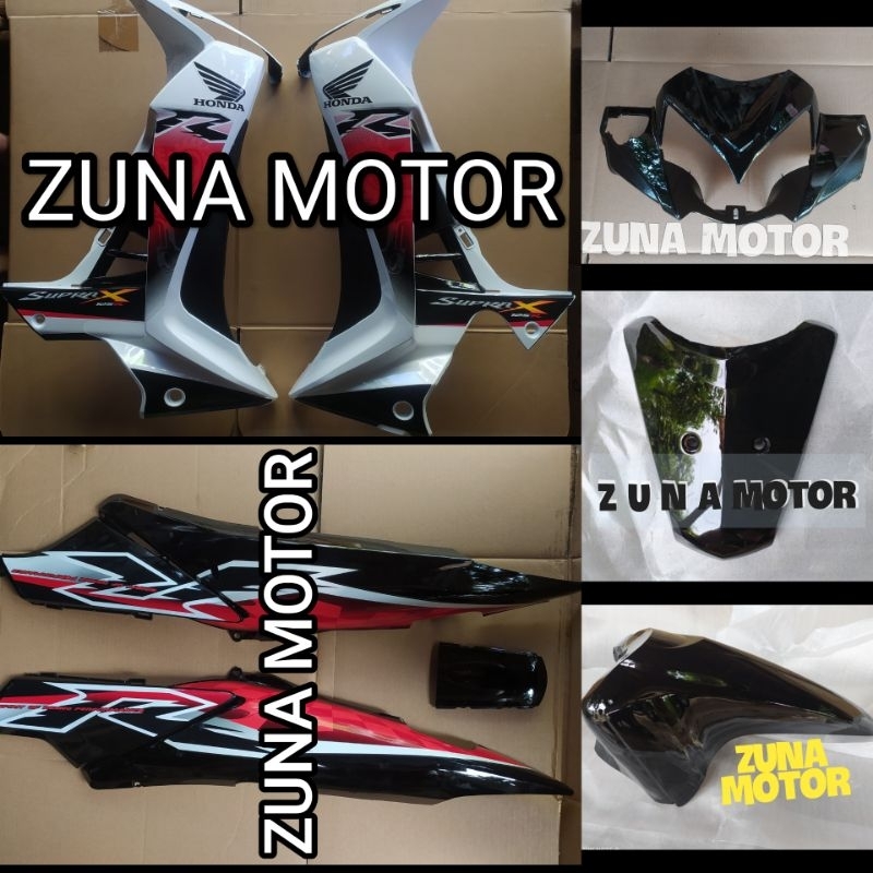 Cover Bodi halus supra x 125 R new betmen 2008 2009 hitam putih
