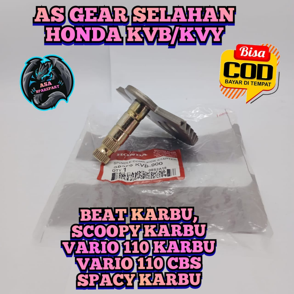 AS GEAR SELAHAN Kvy /Kvb ASLI ORIGINAL motor HONDA BEAT CARBU , SCOOPY KARBURATOR , VARIO 110 KARBU 