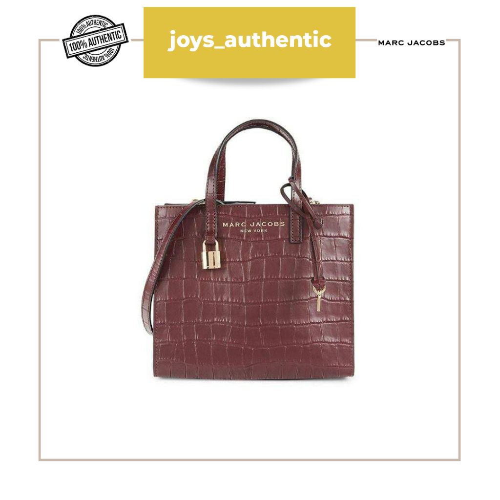 Tas Wanita Marc Jacobs Mini Grind Croco Syrah Woman Bag Authentic Original