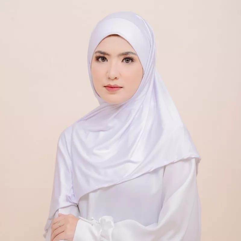 Hijab Wanita Mara Segiempat Instan Tali Bahan Jersey Premium Hijab Instan