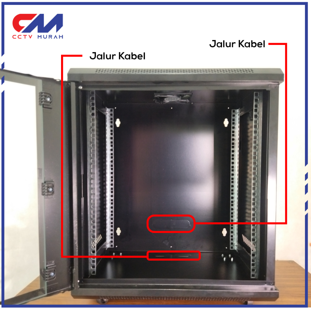 Wallmount Rack Server 12U/Rak Server Ukuran 12U Single Glass Door