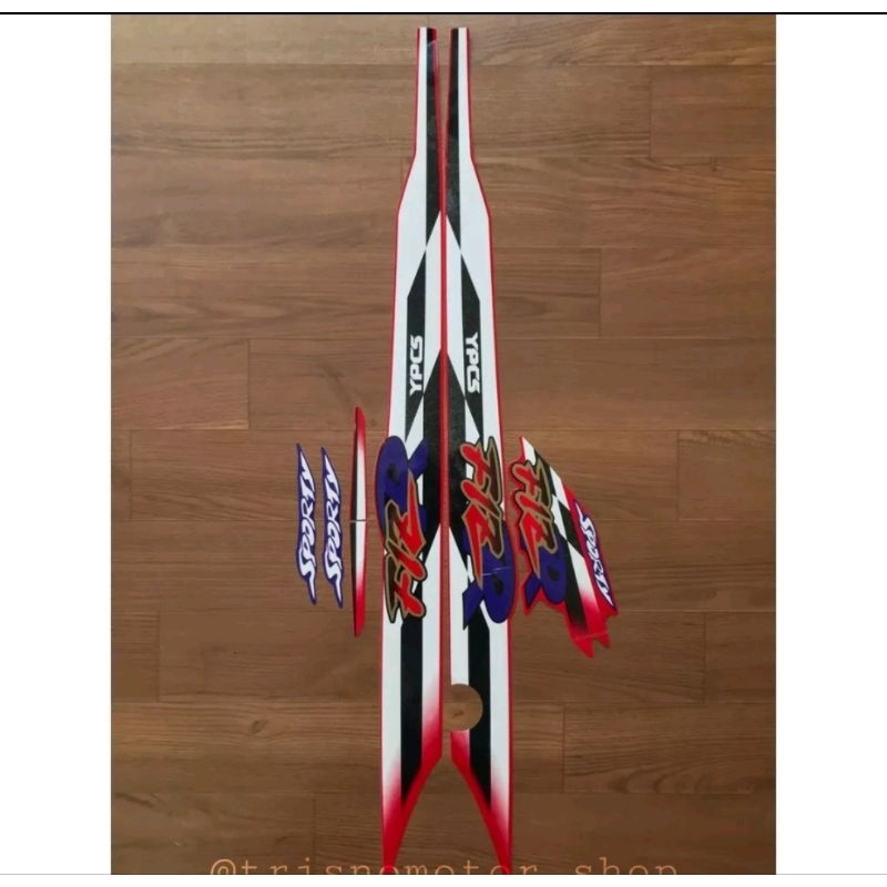 striping list body Yamaha Fiz R Th.1997 warna merah (putih)