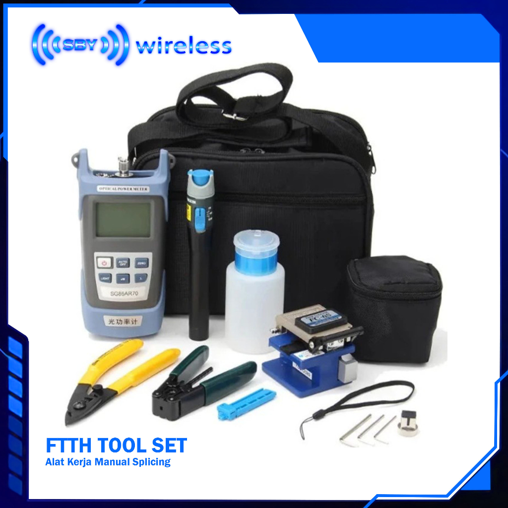 FTTH Tool Set -Tools Kit Fiber Optic ftth toolkit cleaver opm fiber optik Alat Kerja Manual Splicing