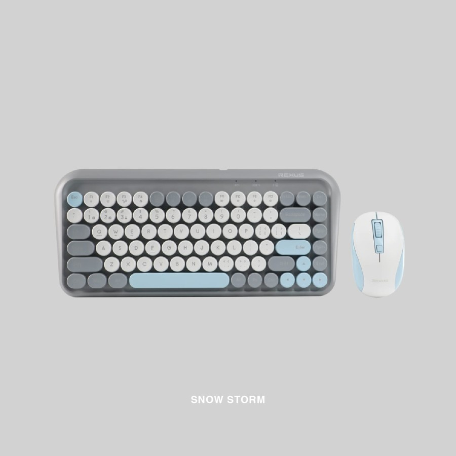 Rexus KM11 / KM-11 Wireless Combo Keyboard and Mouse Retro