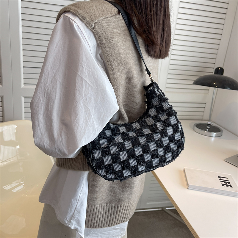 Casual Shoulder Bag Square Pattern Korean Style 10177