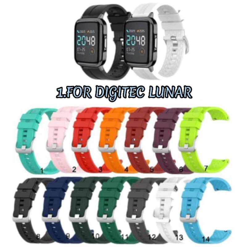 Strap / Tali Smart Watch For Digitec Lunar - 22mm Silicone