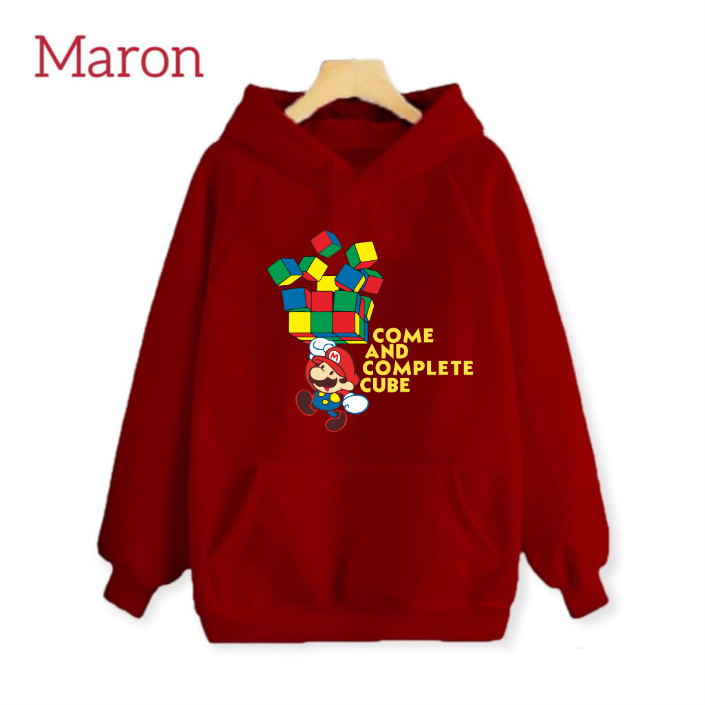 Sweater Hoodie Anak Mario Rubik