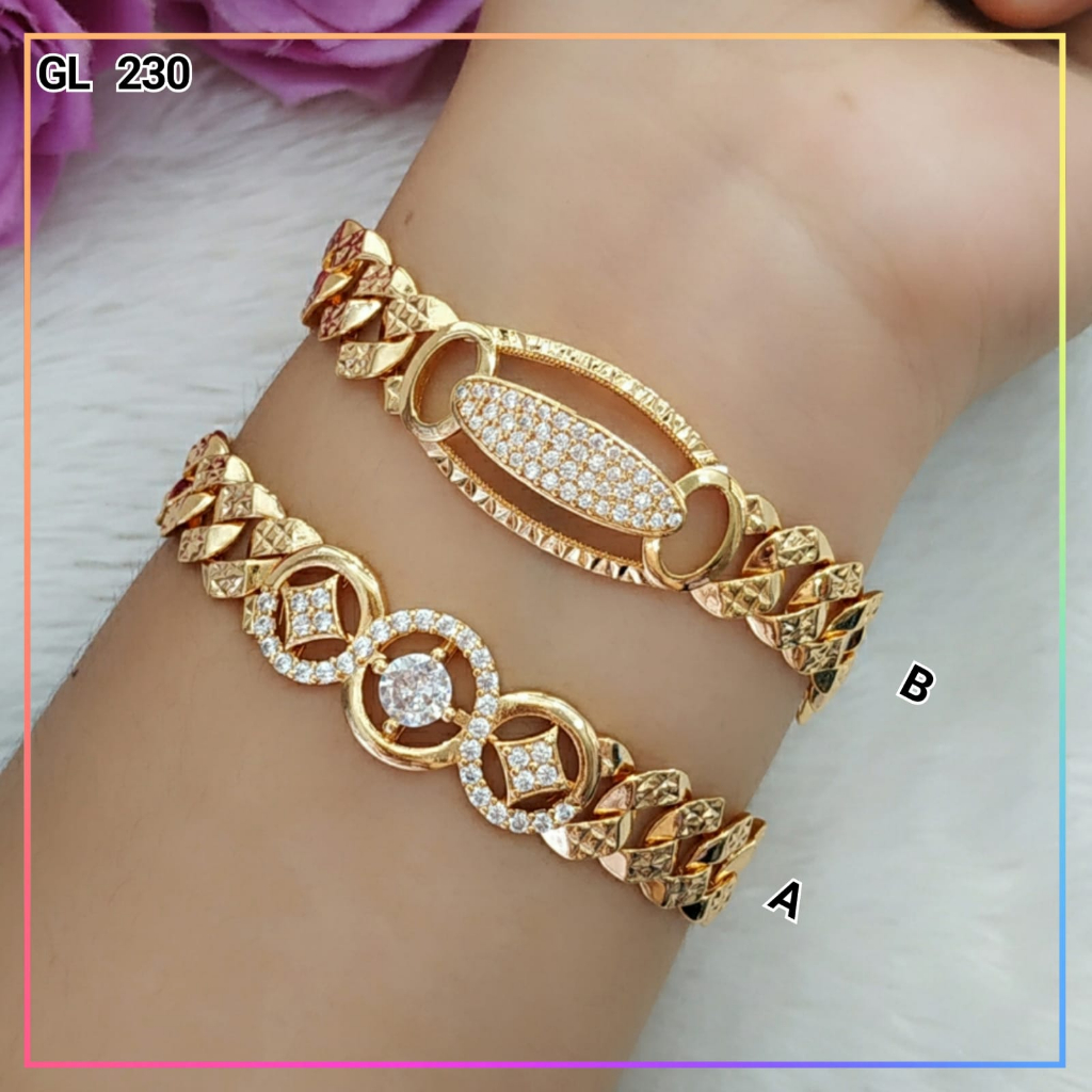 Gelang xuping gelang dewasa rantai mata oval perhiasan wanita murah lapis emas gold GL 230