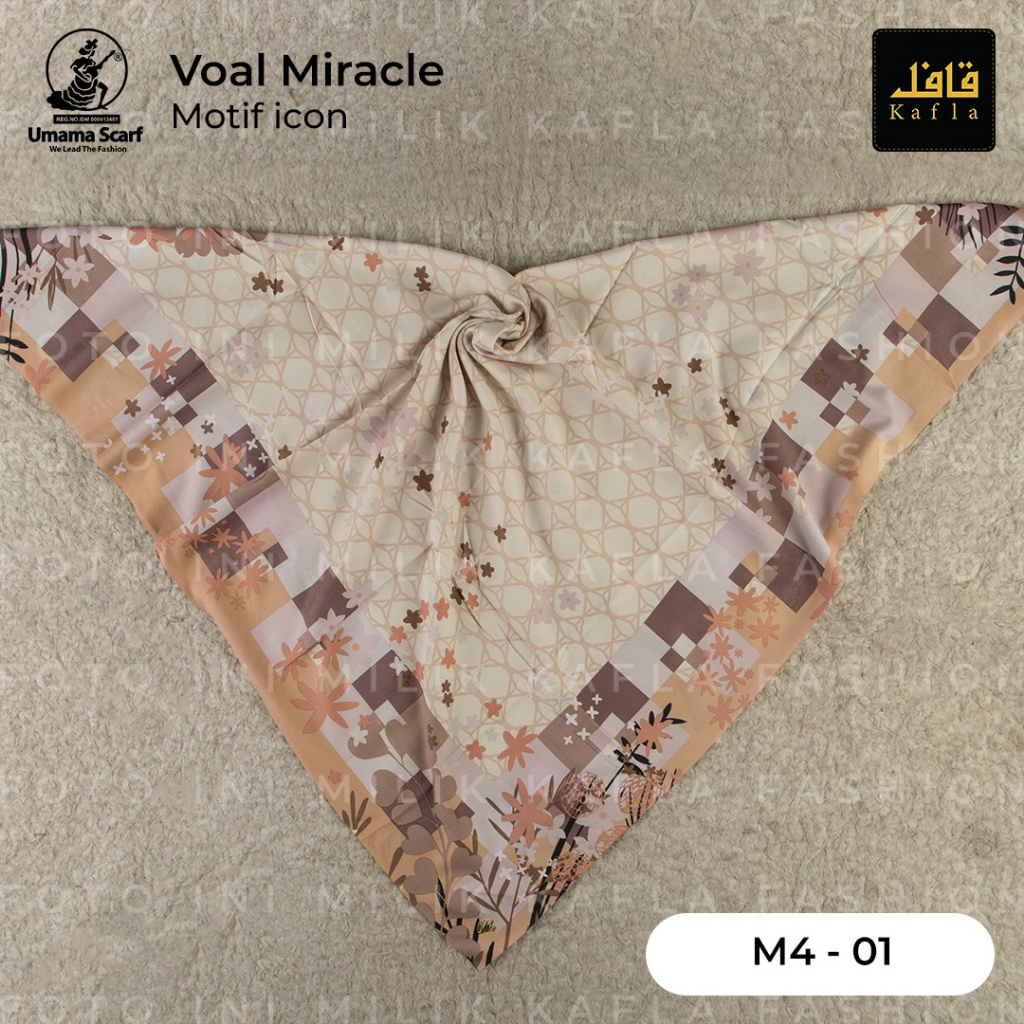Hijab Voal Miracle Motif LC Metal Logo Umama Scarf