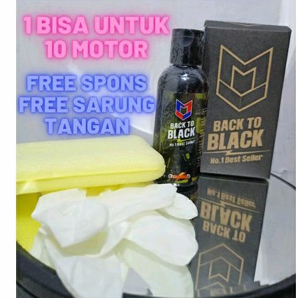 BACK TO BLACK MV 60ml NOMER 1 DI MASYARAKAT &amp; SHOPEE PREMIUM PERMANENT FREE SPON &amp; SARUNG TANGAN by MV PRODUCTION