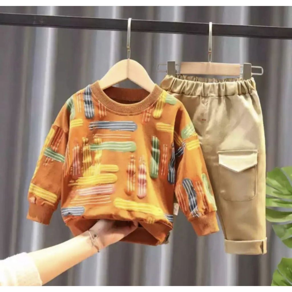 SETELAN SWEATER ANAK LAKI LAKI MODEL TERBARU USIA 1-5 TAHUN