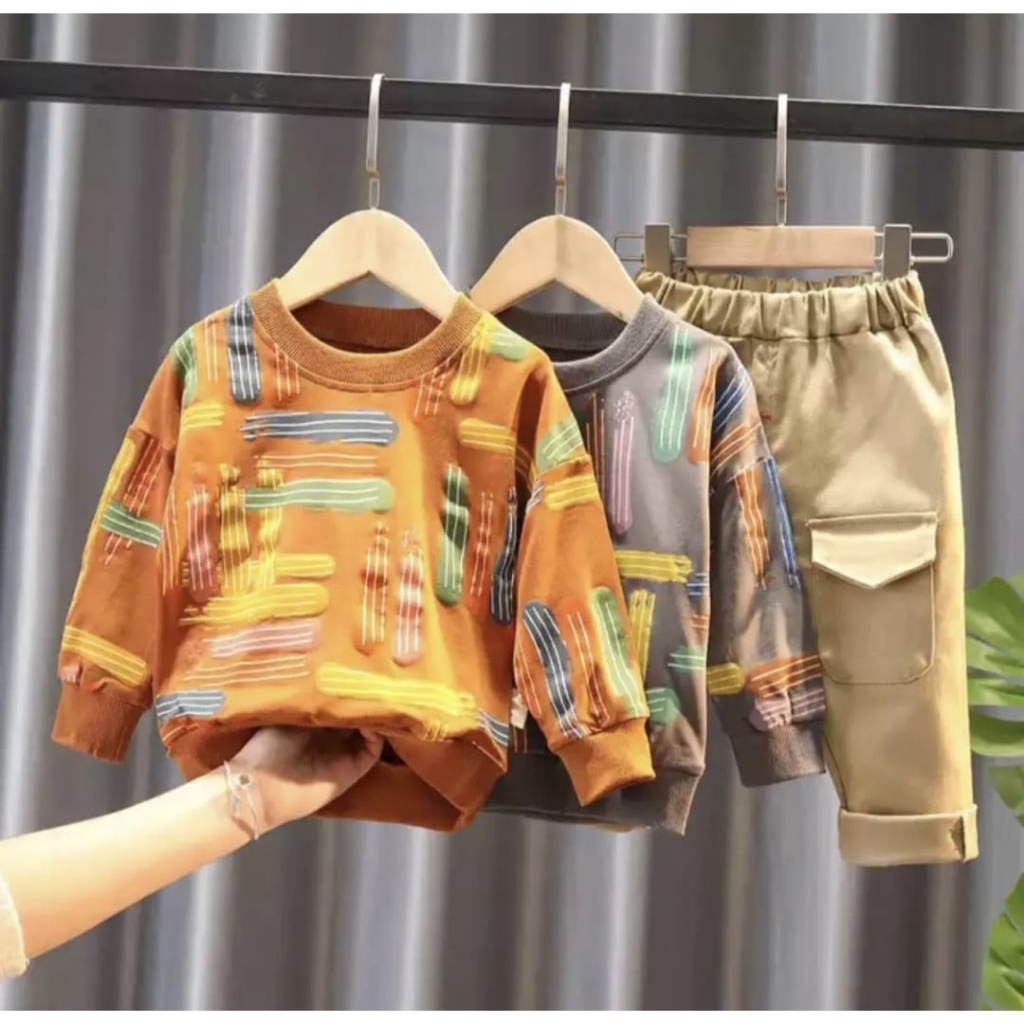 SETELAN SWEATER ANAK LAKI LAKI MODEL TERBARU USIA 1-5 TAHUN