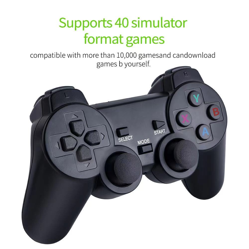 Game Stick 4K Mini Console Retro Wireless Controller 2.4G 64GB - M8 - Black