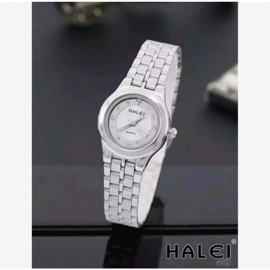 [BATAM] JAM TANGAN HALEI 8010 WANITA RANTAI STAINLESS STEEL GARANSI 1 TAHUN TAHAN AIR BISA BUAT BERE