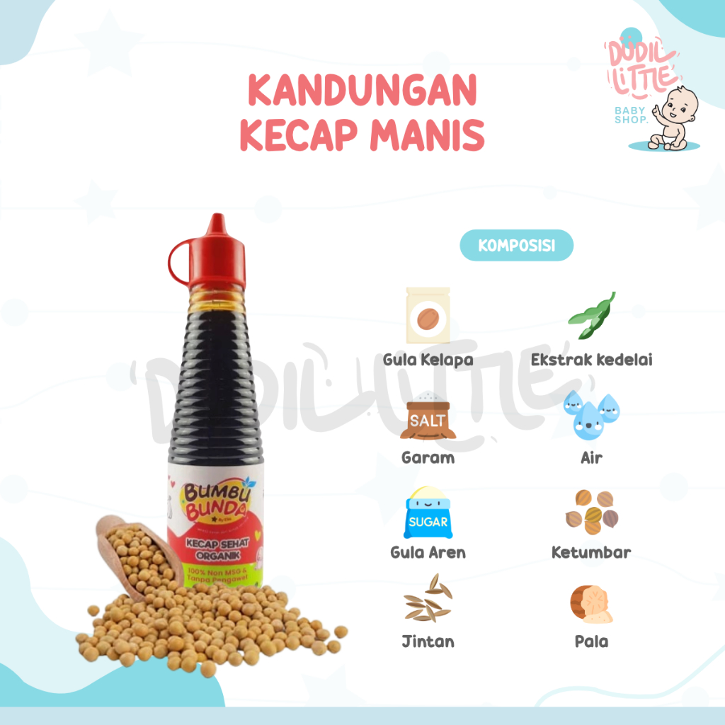 Bumbu Bunda Elia Kecap Manis Non MSG / Kecap Manis Anak / Kecap MPASI / Kecap Anak / Kecap Bayi