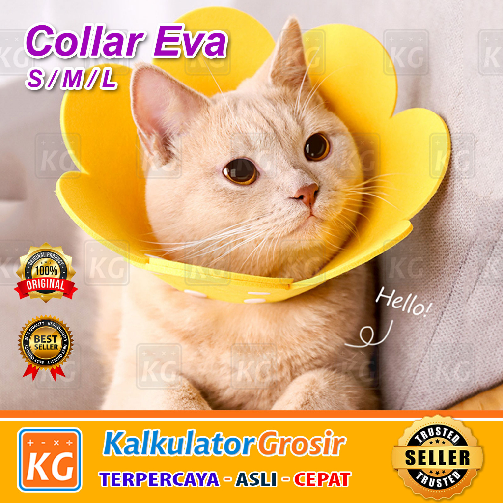 Collar Pelindung Leher Kucing Anjing Collar Spon / Corong Penutup Eva