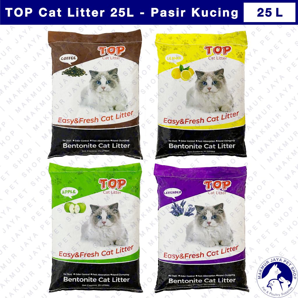 Pasir Kucing TOP Gumpal Wangi 25 Liter TOP Cat Litter | 25L 20kg