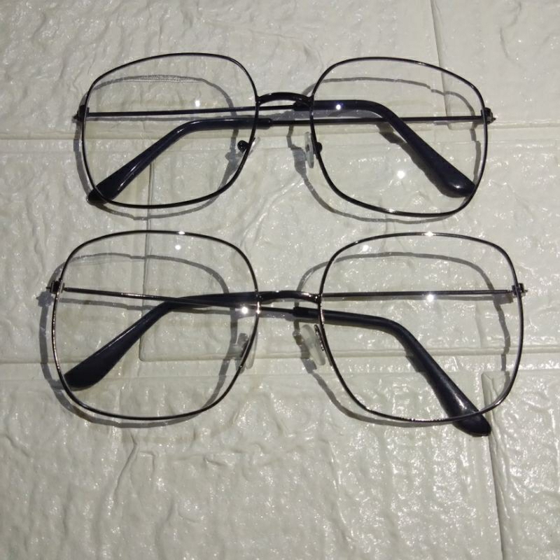 KACAMATA KOREA KOTAK ANTI RADIASI ANTI DEBU WARNA HITAM