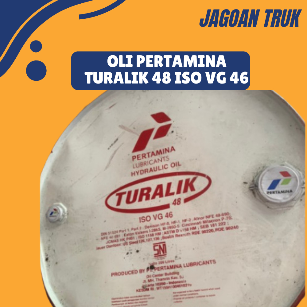 PERTAMINA TURALIK 48 ISO VG 46 OLI HIDROLIK ECER 1LITER ASLI PERTAMINA