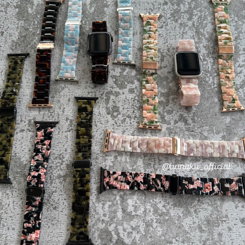 Strap Ceramic Resin Marble Luxury Applewatch iWatch Series 8 7 6 5 4 3 2 1 SE 41mm 45mm 40mm 44mm 38mm 42mm 49mm Ultra