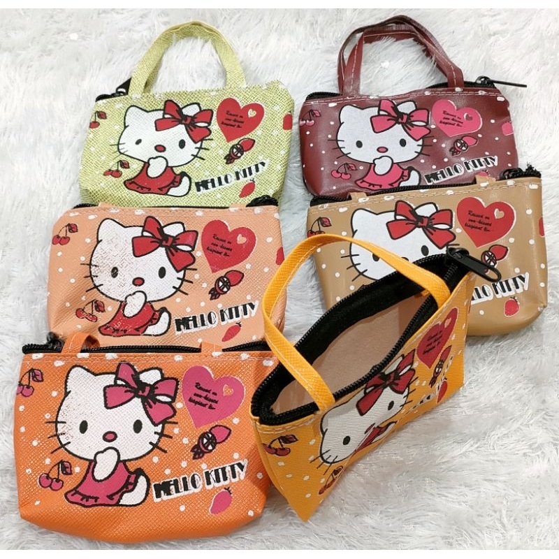 DOMPET KOIN MINI MURAH / POUCH KOIN TALI TENTENG / HELLO KITTY