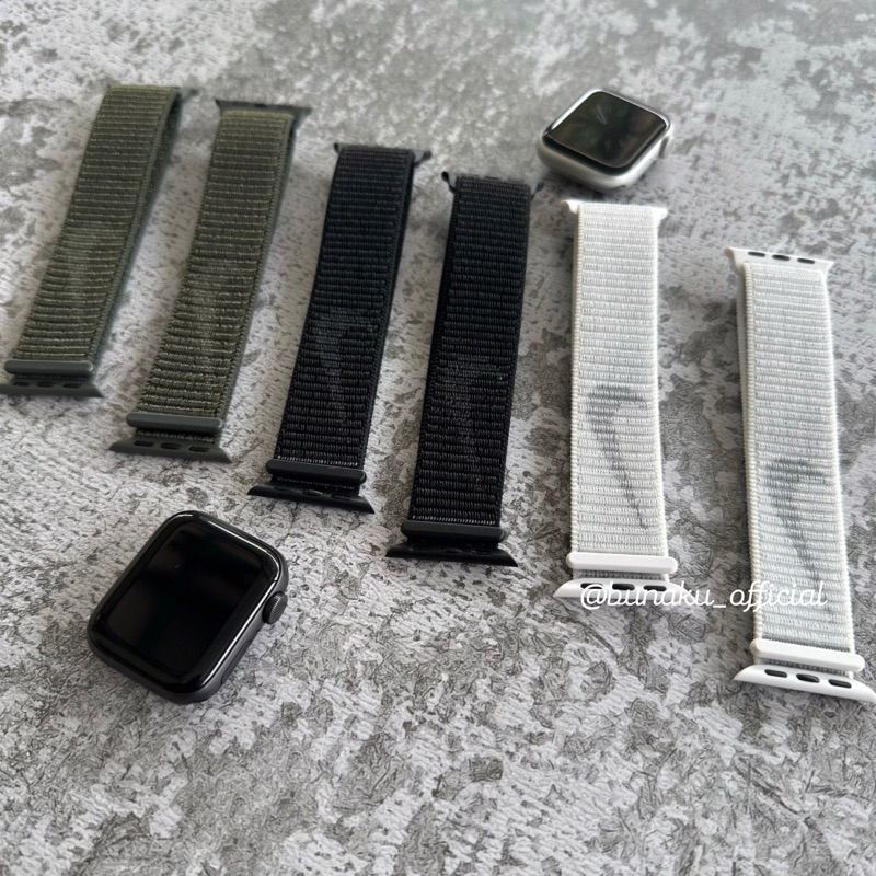 Strap Nylon Sportloop Nike Edition Apple Watch Series 8 7 6 5 4 3 2 1 SE Ultra 45mm 44mm 42mm 41mm 40mm 38mm Aksesoris Smartwatch T500