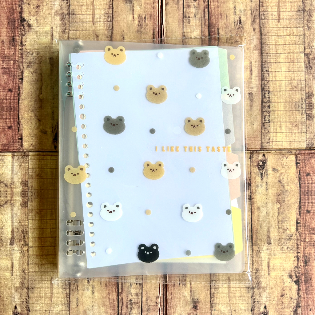 Map Binder Wengu I Like This Taste B1037 A5 B5 Tansparant - Binder Note Plus Loose Leaf dan Divider - Binder File - Binder Campus