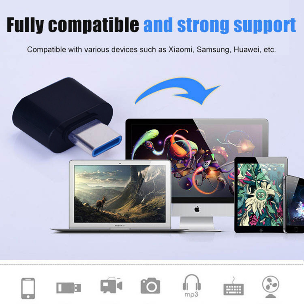 OTG MINI persegi USB Type C Port Konektor Non Cable USB Murah AH012 - XOBOX