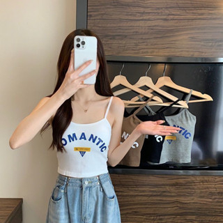 GO!BR1323 Tank Top Tanktop Wanita Singlet Bralette ROMANTIC CropTop Spaghetti Atasan Wanita Sexy