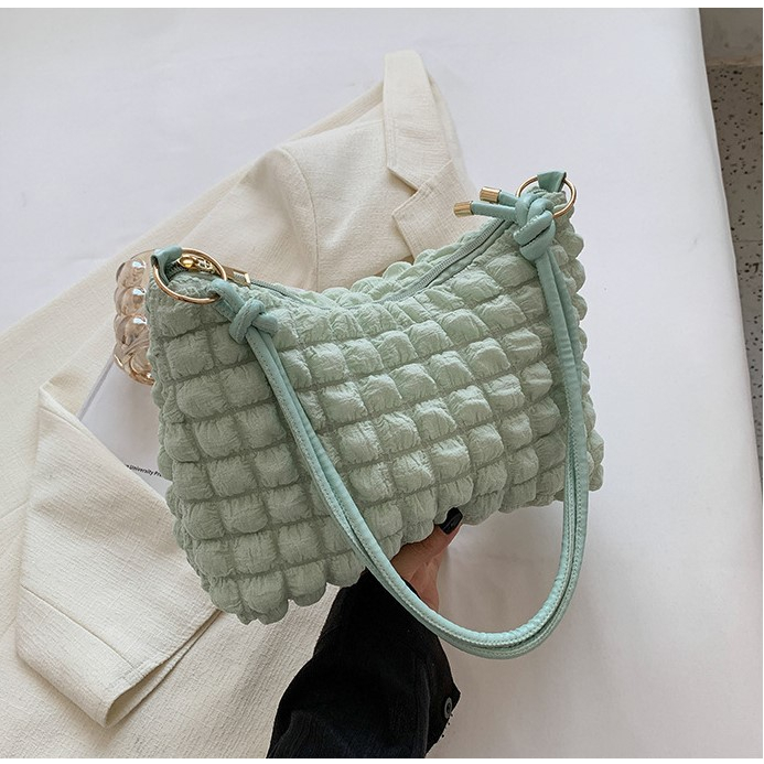 CLOUDY Shoulder bag Tas Selempang Jinjing Bahu Vintage Viral Stylish Cantik Terlaris Bunga Sling bag Lucu Motif Awan Kotak Timbul korea Wanita Remaja Fashion kuliah  Sekolah OOTD Kondangan Import Cute Korean Style Aesthetic Chikoisme