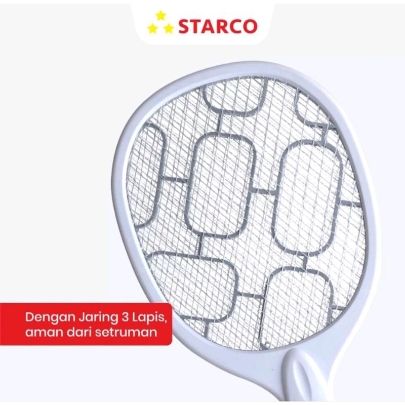 starco raket nyamuk rechargeable RN-889 mosquito