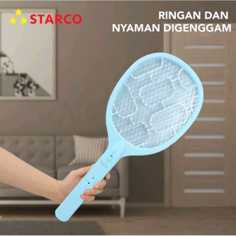 starco raket nyamuk rechargeable RN-889 mosquito