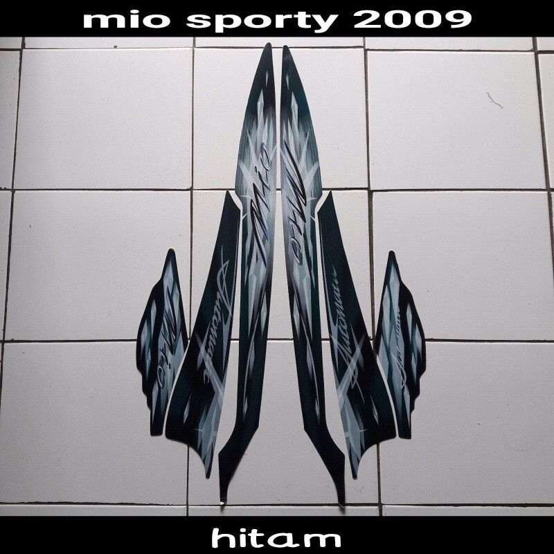 striping yamaha mio sporty tahun 2009 warna hitam