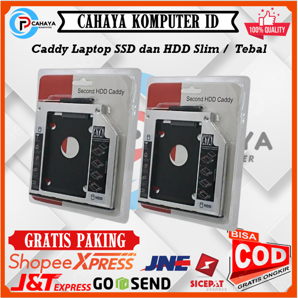 Caddy Laptop SSD dan HDD Slim /  Tebal