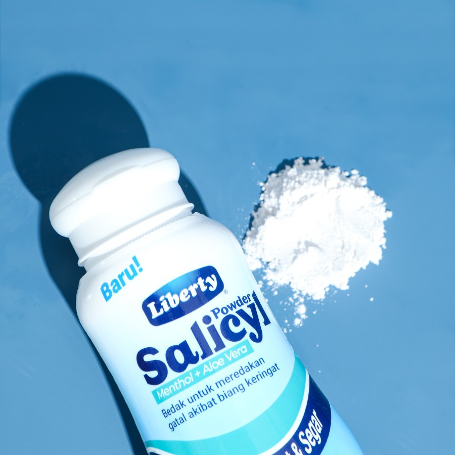 Happy Liberty Bedak Salicyl Menthol &amp; Aloe Vera Mengurangi Gatal Akibat Biang Keringat