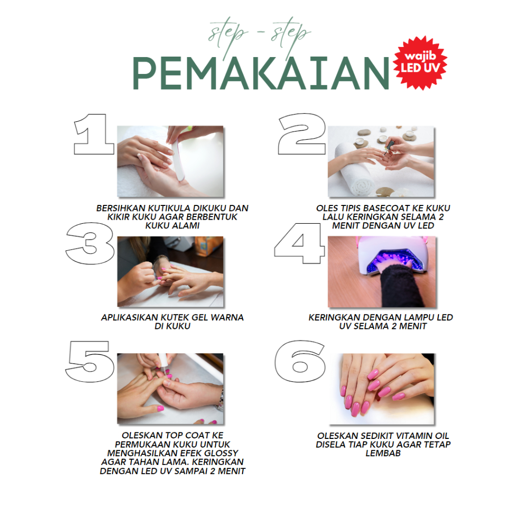 MSY Paket Kutek Gel UV LED 15ml/Nail Gel Set Polish 24 Warna Free 3pcs FungsiCoat/Multiwarna Soft Colour Gel Polish