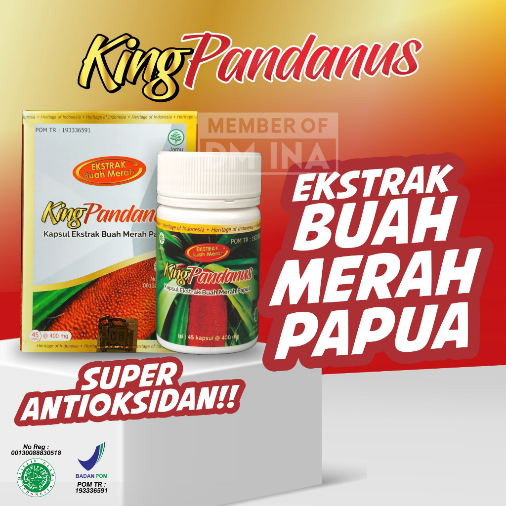 King Pandanus Kapsul Buah Merah Papua Obat Stroke Ampuh