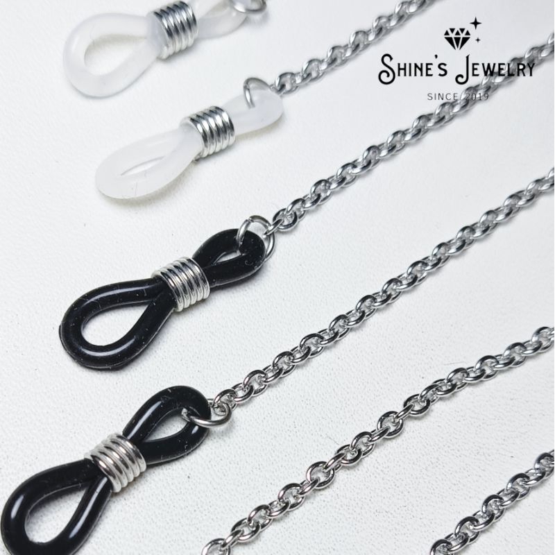 Rantai kacamata titanium silver anti karat