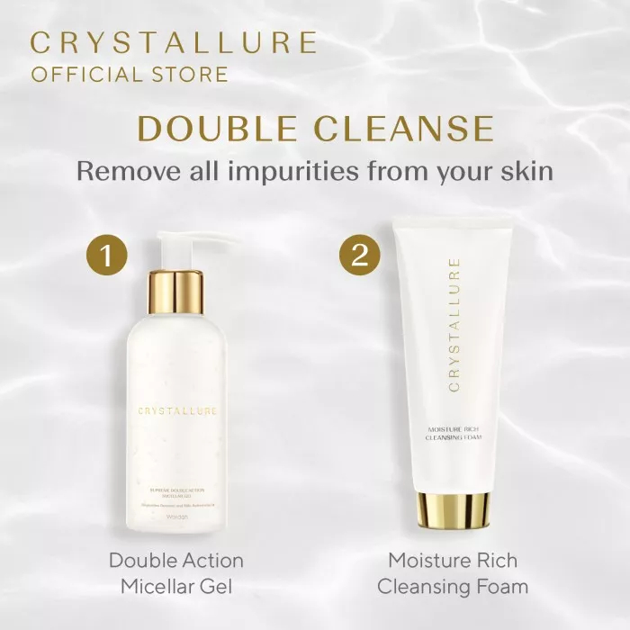 Wardah Crystallure Moisture Rich Cleansing Foam 100ml | Pembersih Wajah