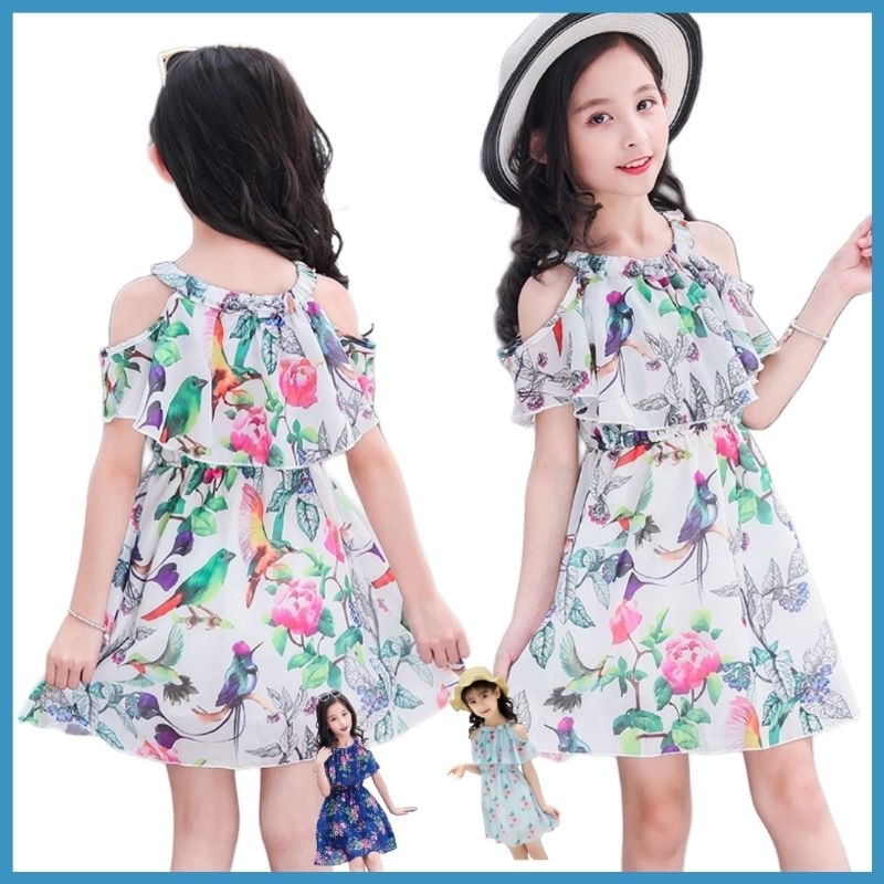 Import China Dress Anak Perempuan Model Korea Style Dres Import Gaun Anak Perempuan
