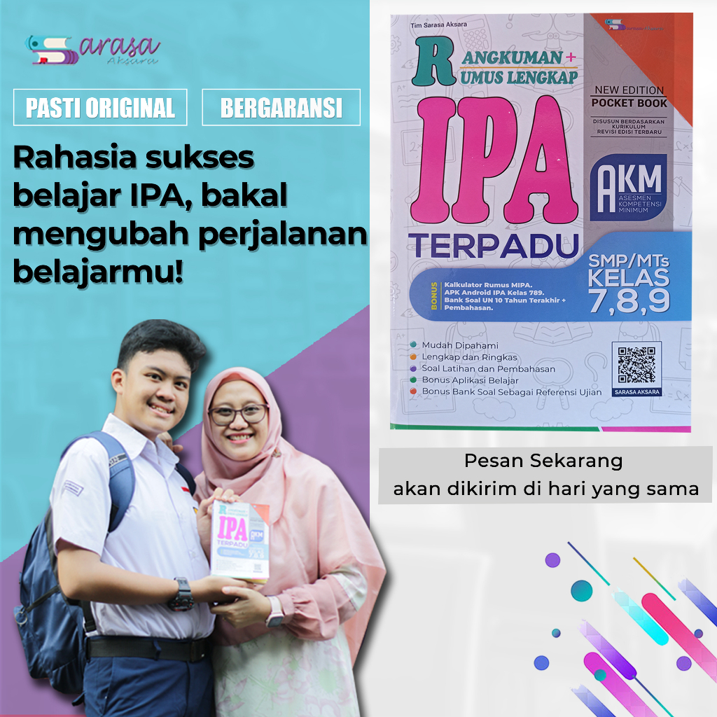 Buku Pelajaran Smp/Mts Rangkuman + Rumus Lengkap Ipa Terpadu Akm Kelas 7 8 9