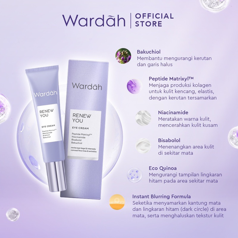 ( cod) Wardah Renew You Anti Aging Eye Cream 10ml terlaris